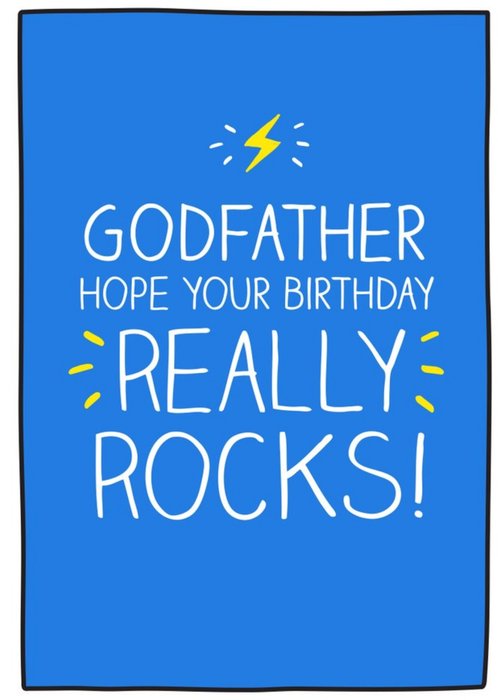 Happy Jackson Godfather Hope your birthday really rocks! Personalised Photo Birthday Card