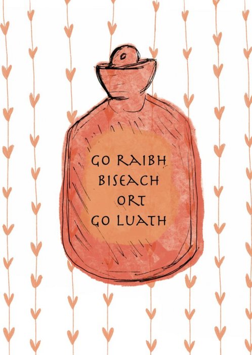 Poet And Painter Hot Water Bottle Illustration Irish Get Well Card