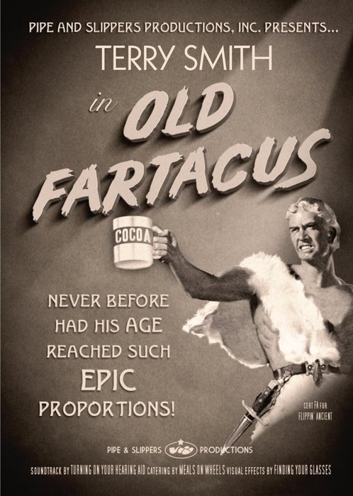 Film Noir Old Fartacus Birthday Card