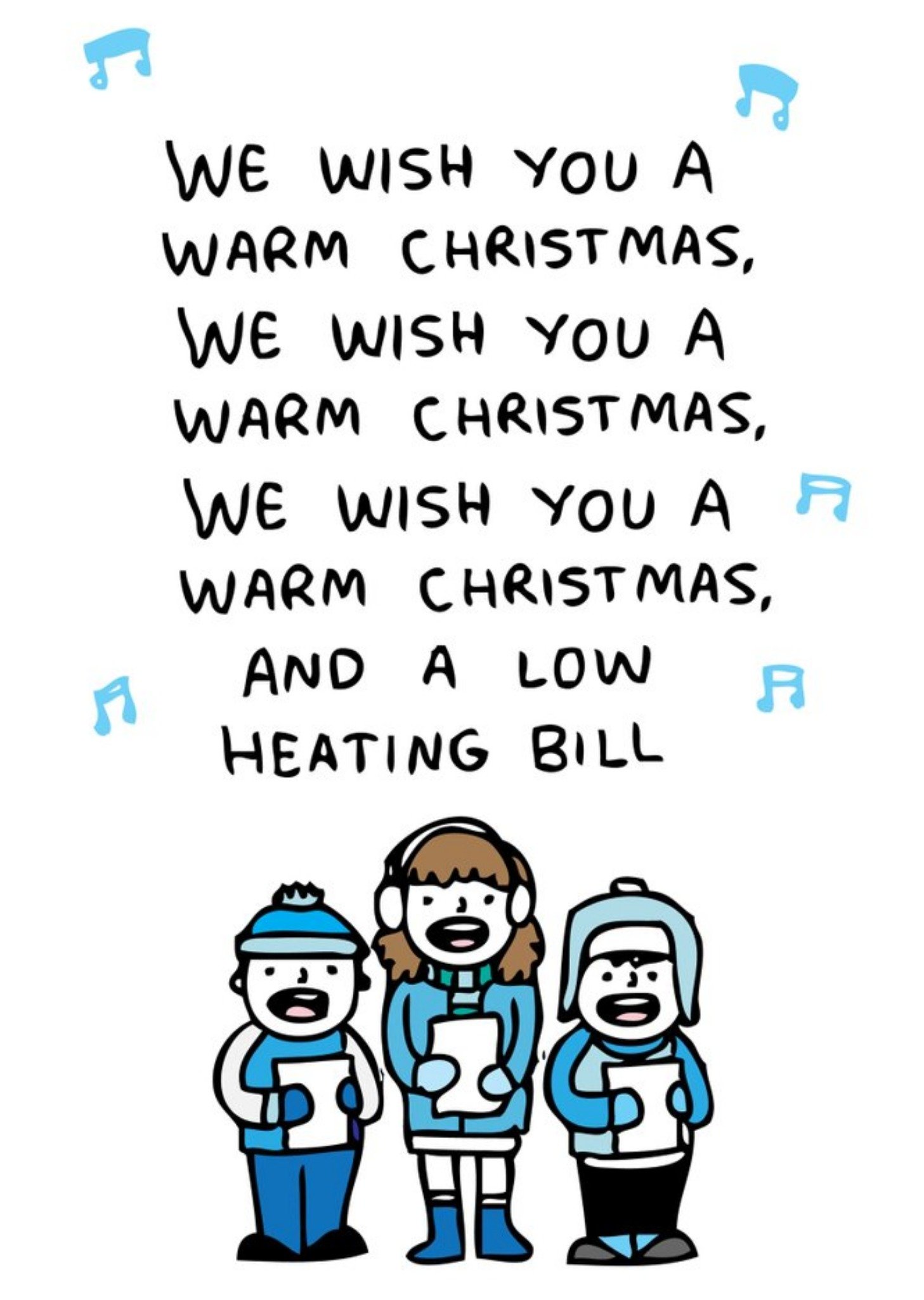 Moonpig We Wish You A Warm Christmas Card, Large