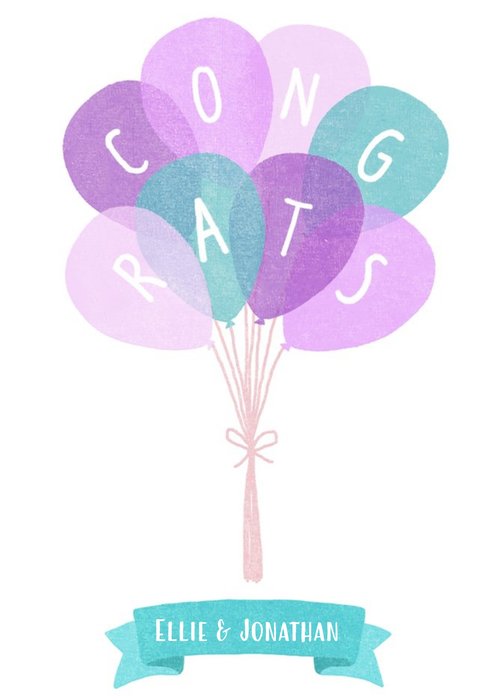 Balloons Personalised Birthday Card