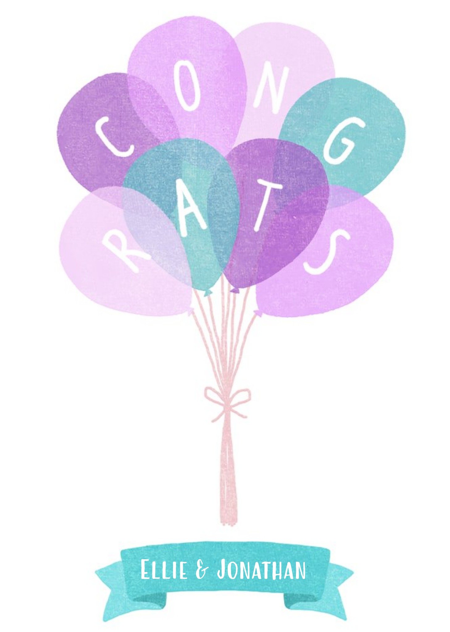 Balloons Personalised Birthday Card