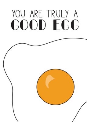 Illustration Of A Fried Egg Birthday Card