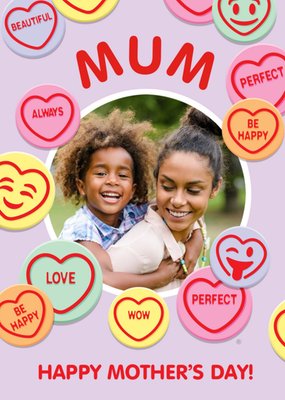Swizzels Love Hearts Mother's Day Photo Upload Card