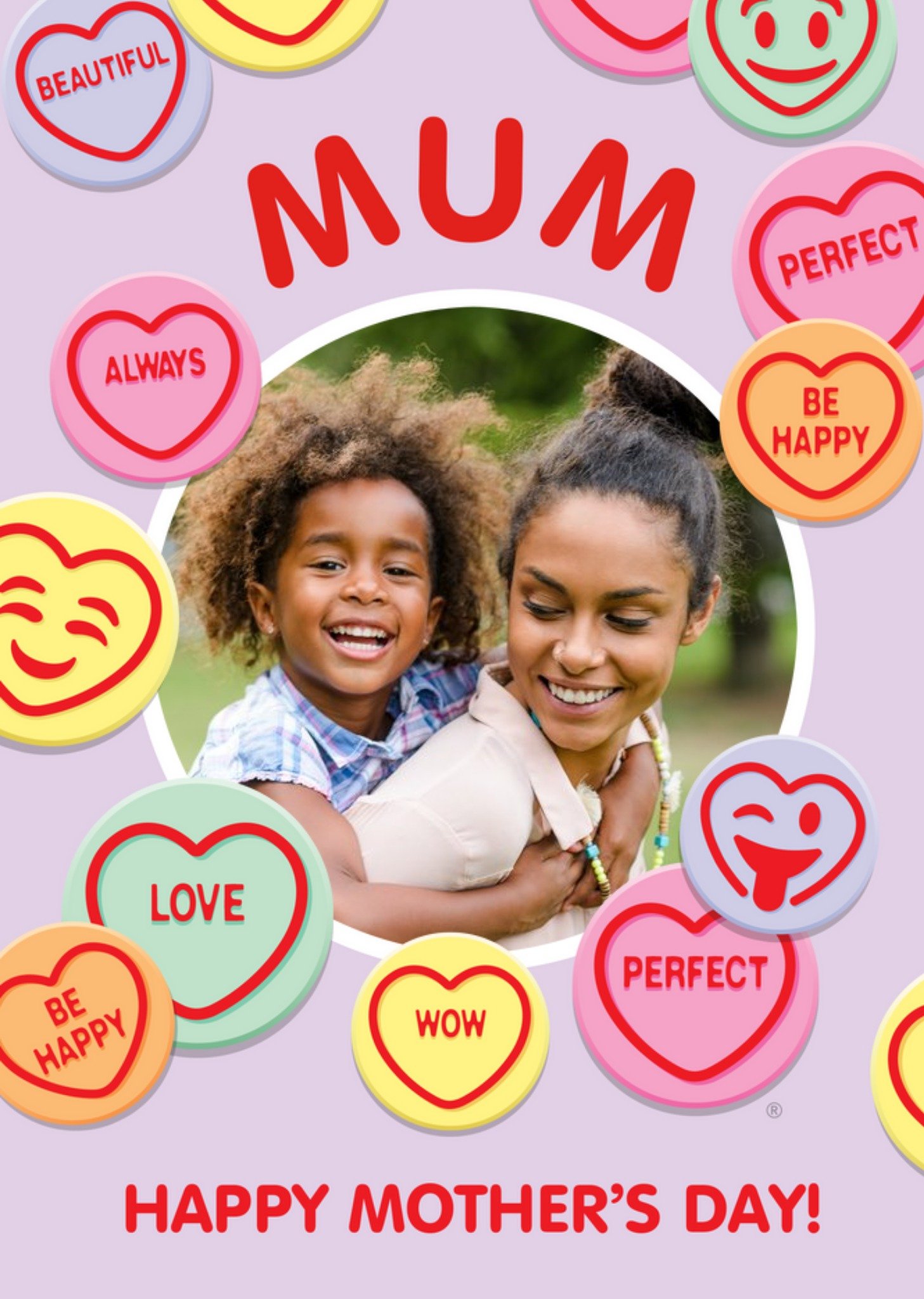 Swizzels Love Hearts Mother's Day Photo Upload Card Ecard