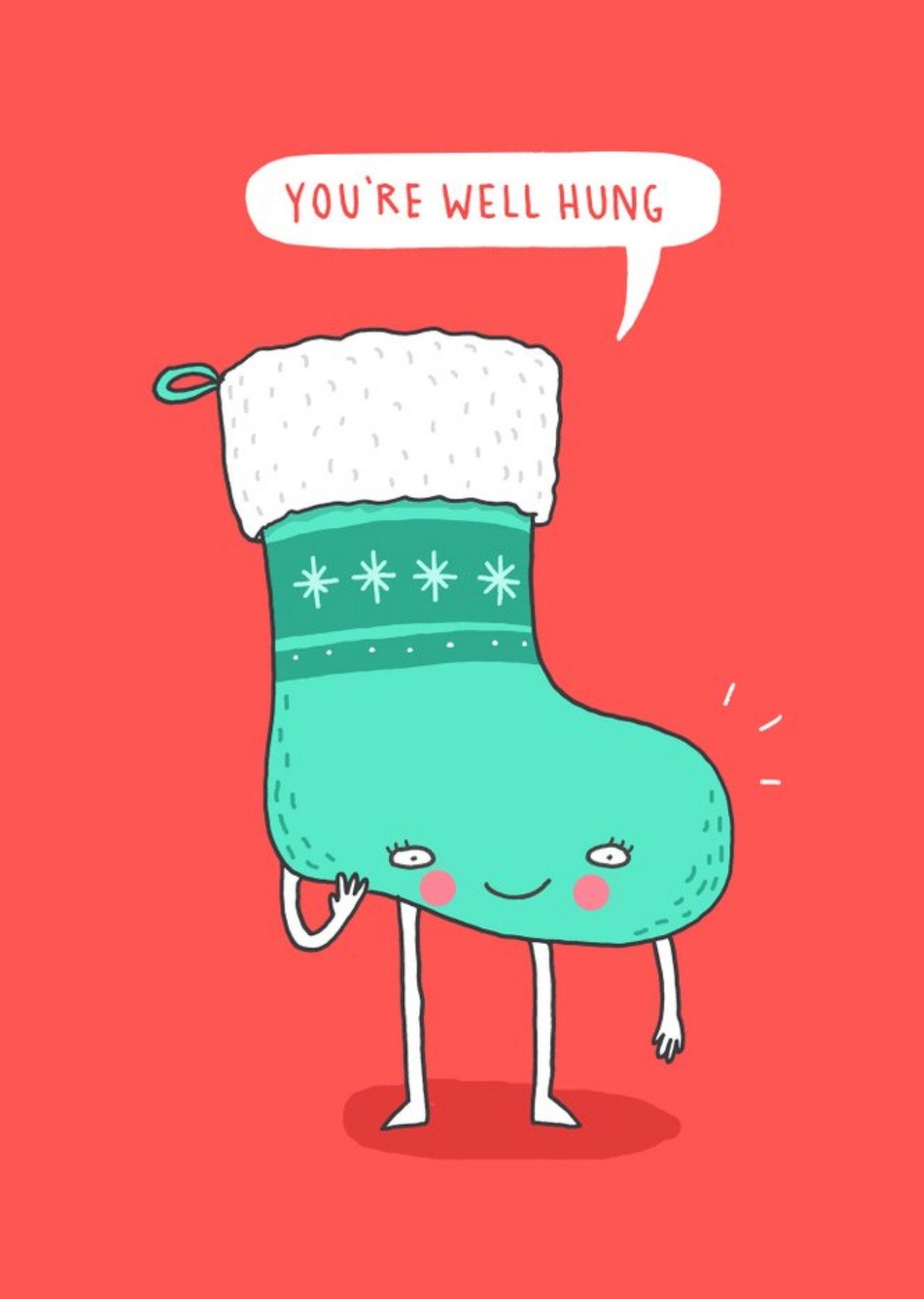 Funny Pun Youre Well Hung Christmas Card Ecard