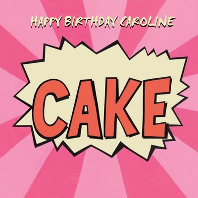 Cake Pop Art Personalised Birthday Card