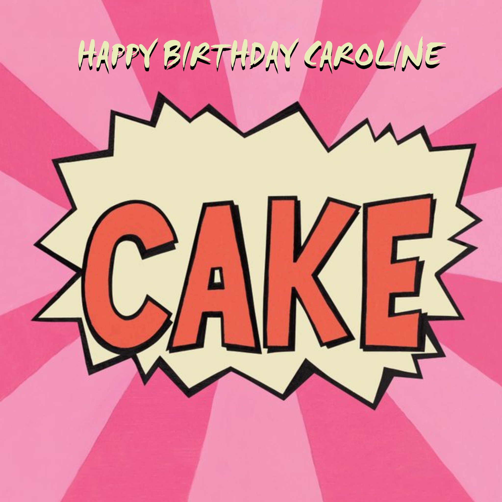 Moonpig Cake Pop Art Personalised Birthday Card, Large