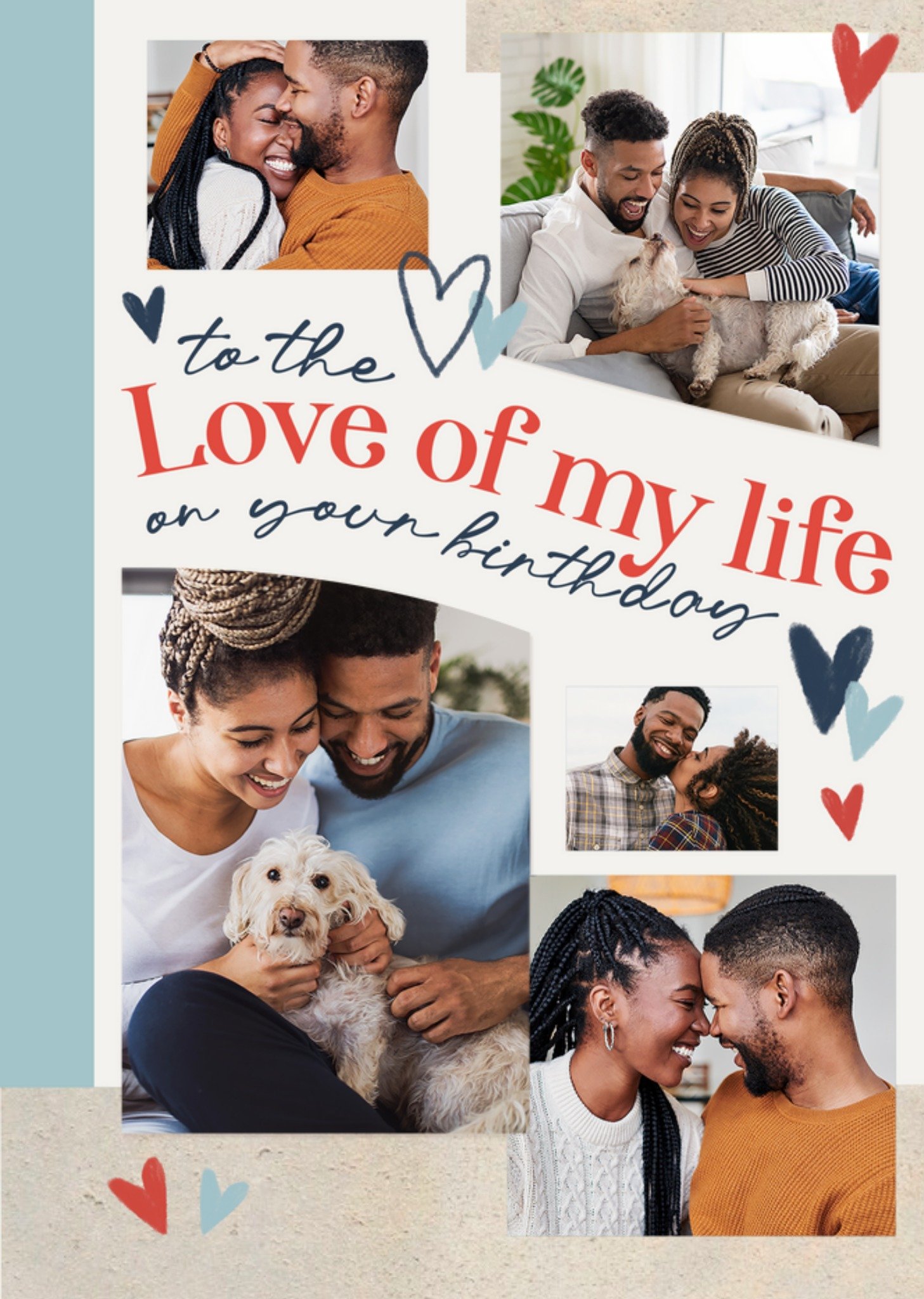 Affectionate Minimalistic Love Of My Life Photo Upload Birthday Card Ecard