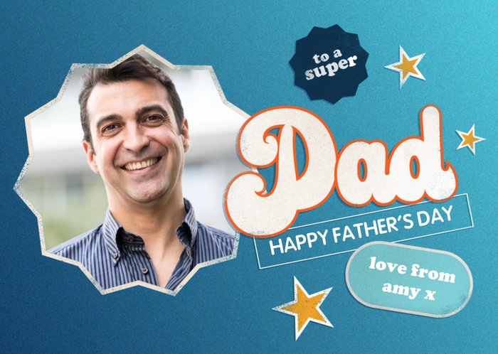 To A Super stepdad Photo Upload Father's Day Card