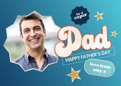 To A Super stepdad Photo Upload Father's Day Card