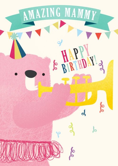 Cute illustrative Mammy Birthday Card  