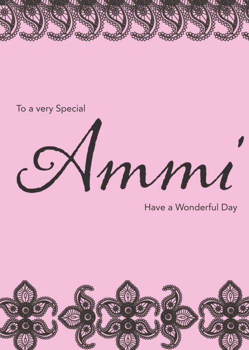 To A Very Special Ammi Islamic Birthday Card