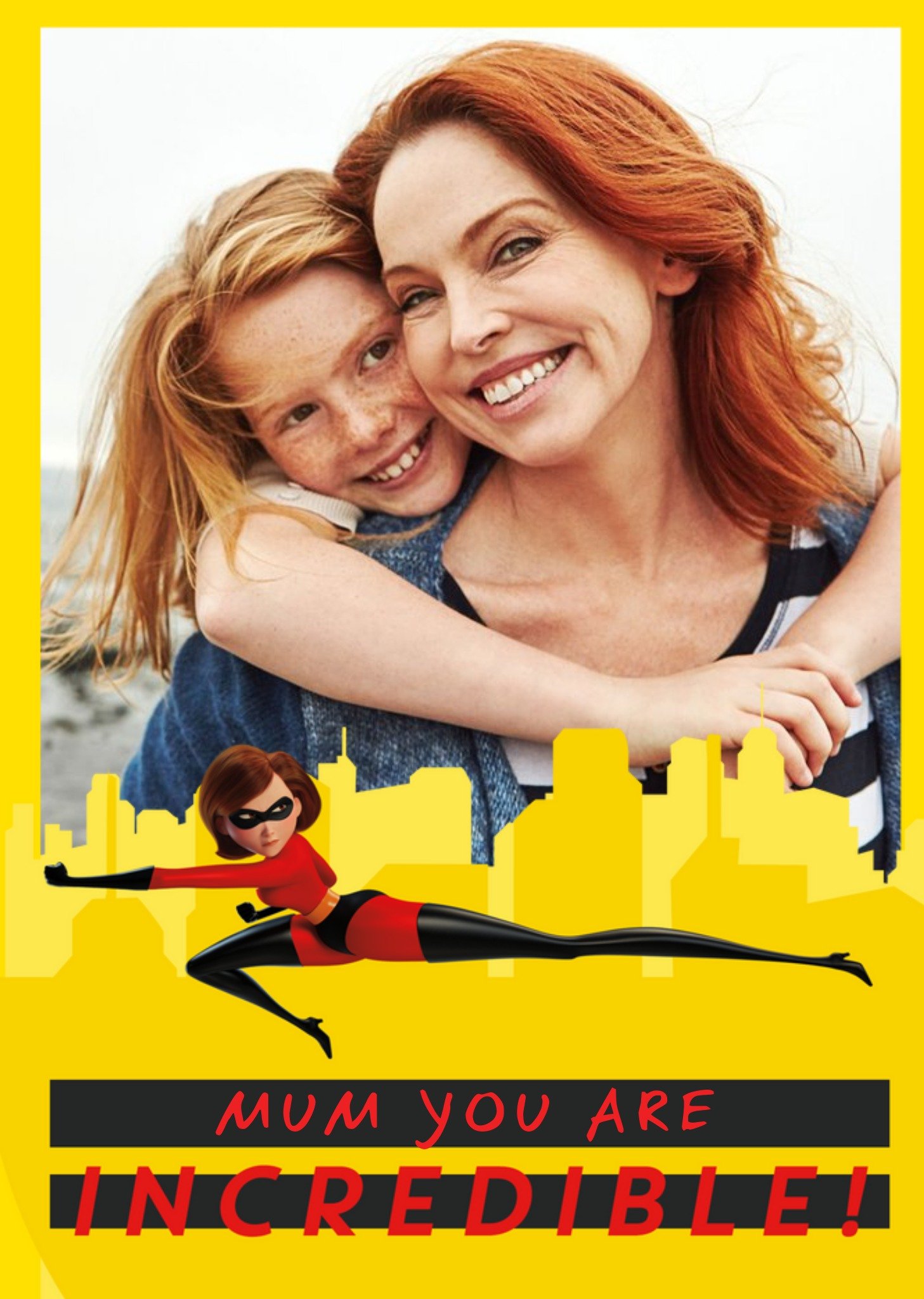 Birthday Card - Mum - The Incredibles 2 - Disney Pixar - Photo Upload Card Ecard