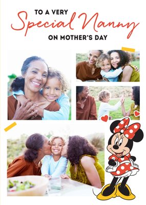Cute Minnie Mother's Day Card  - Photo Upload -  Special Nanny