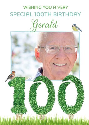 A Very Special 100th Birthday Garden Card