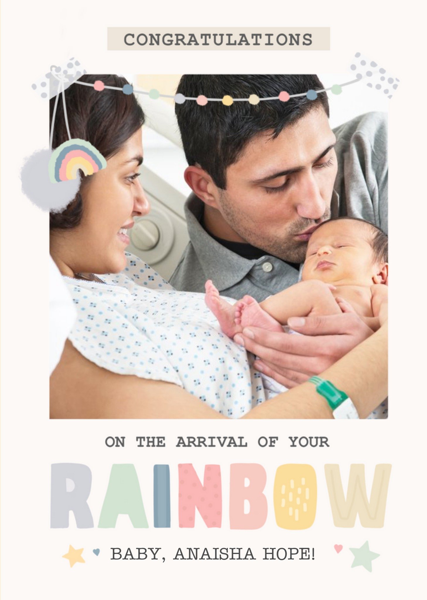 Rainbow Baby Photo Upload New Baby Card Ecard