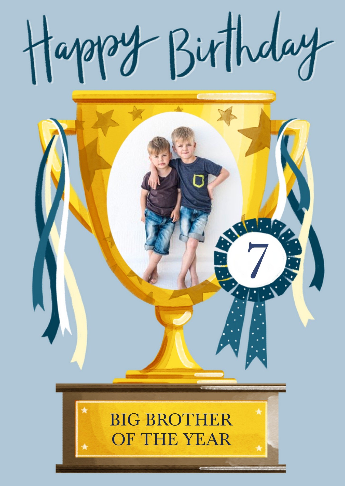 Okey Dokey Design Trophy Big Brother Of The Year Photo Upload Birthday Card Ecard