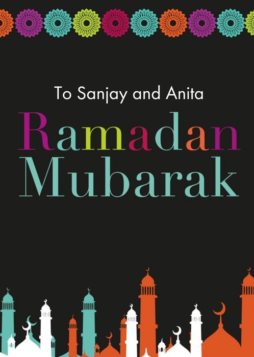 Eastern Print Ramadan Mubarak Card