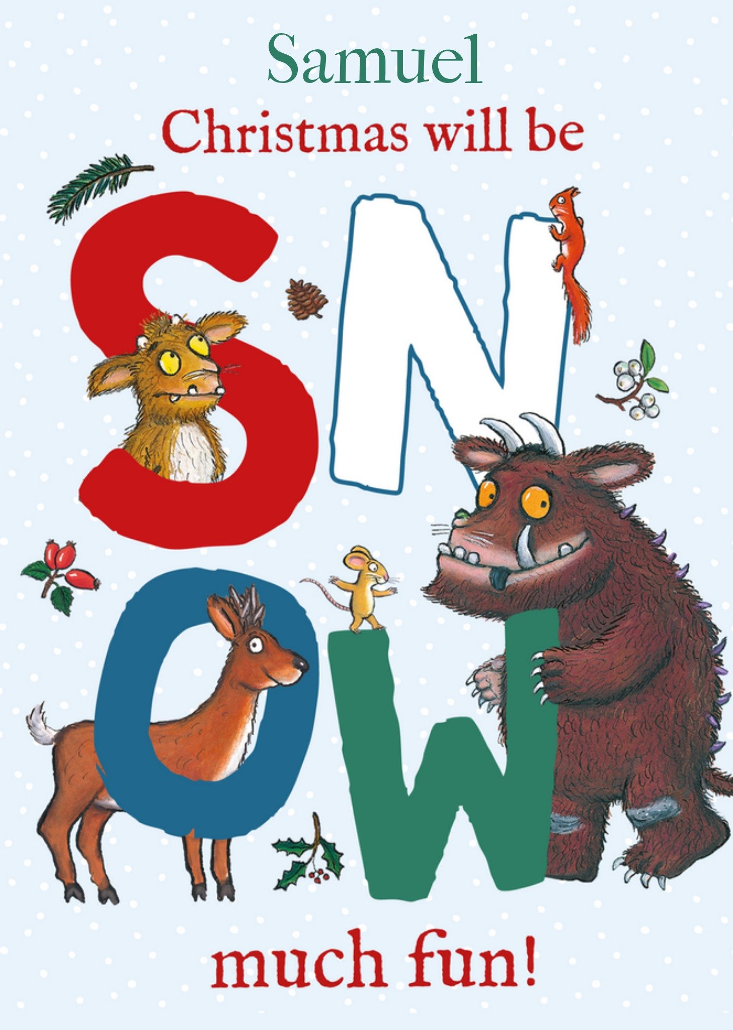 The Gruffalo Snow Much Fun Christmas Card, Large