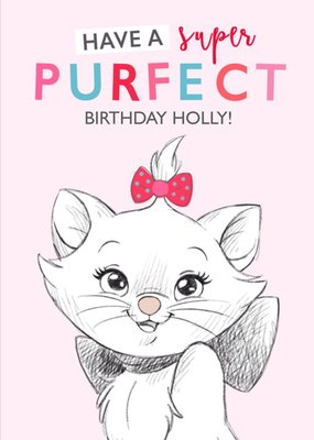 Disney Sketch Aristocat Marie Purfect Birthday Card