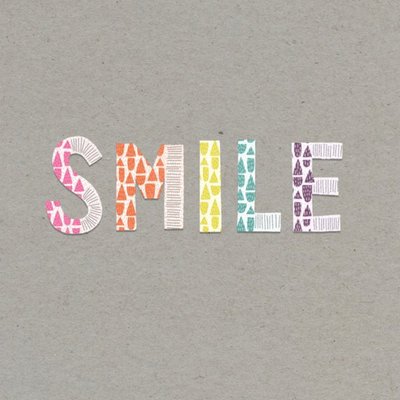 Rainbow Letters Smile Card