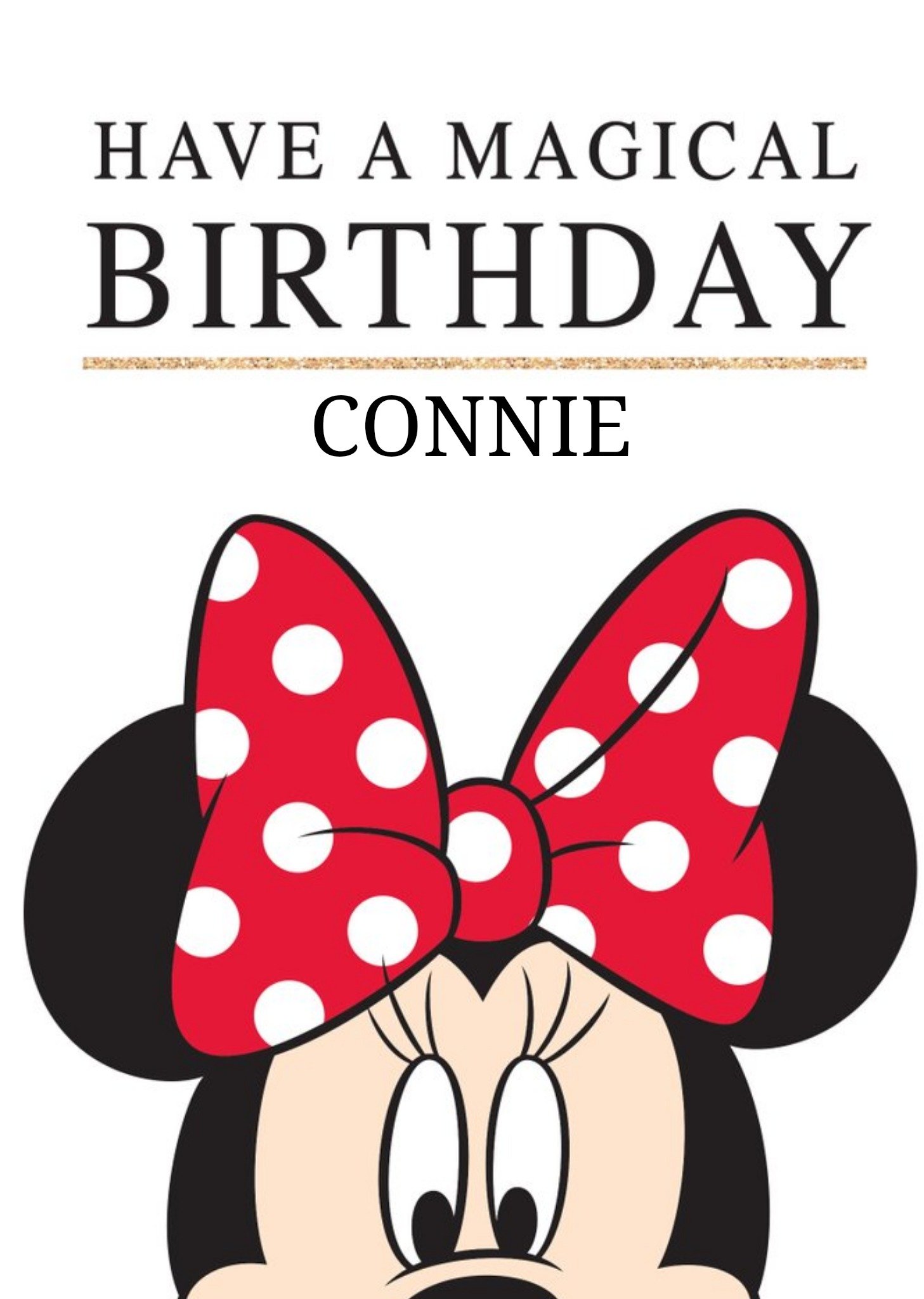 Disney Minnie Mouse Birthday Card, Large