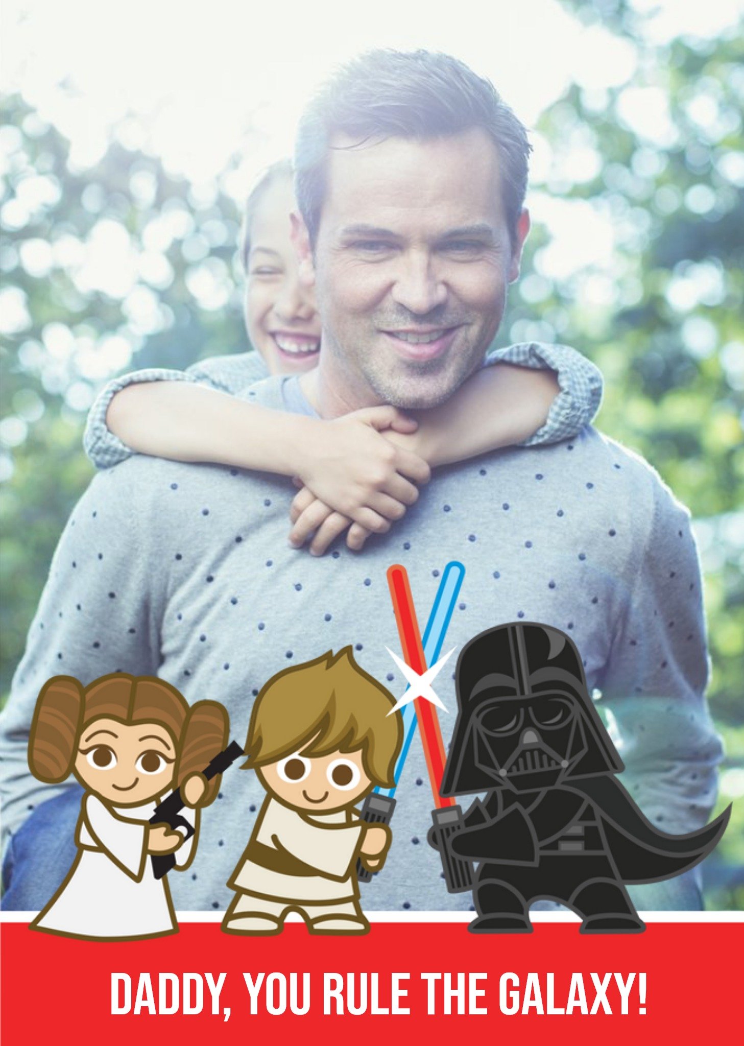Disney Star Wars Cartoon Characters Photo Upload Card Ecard
