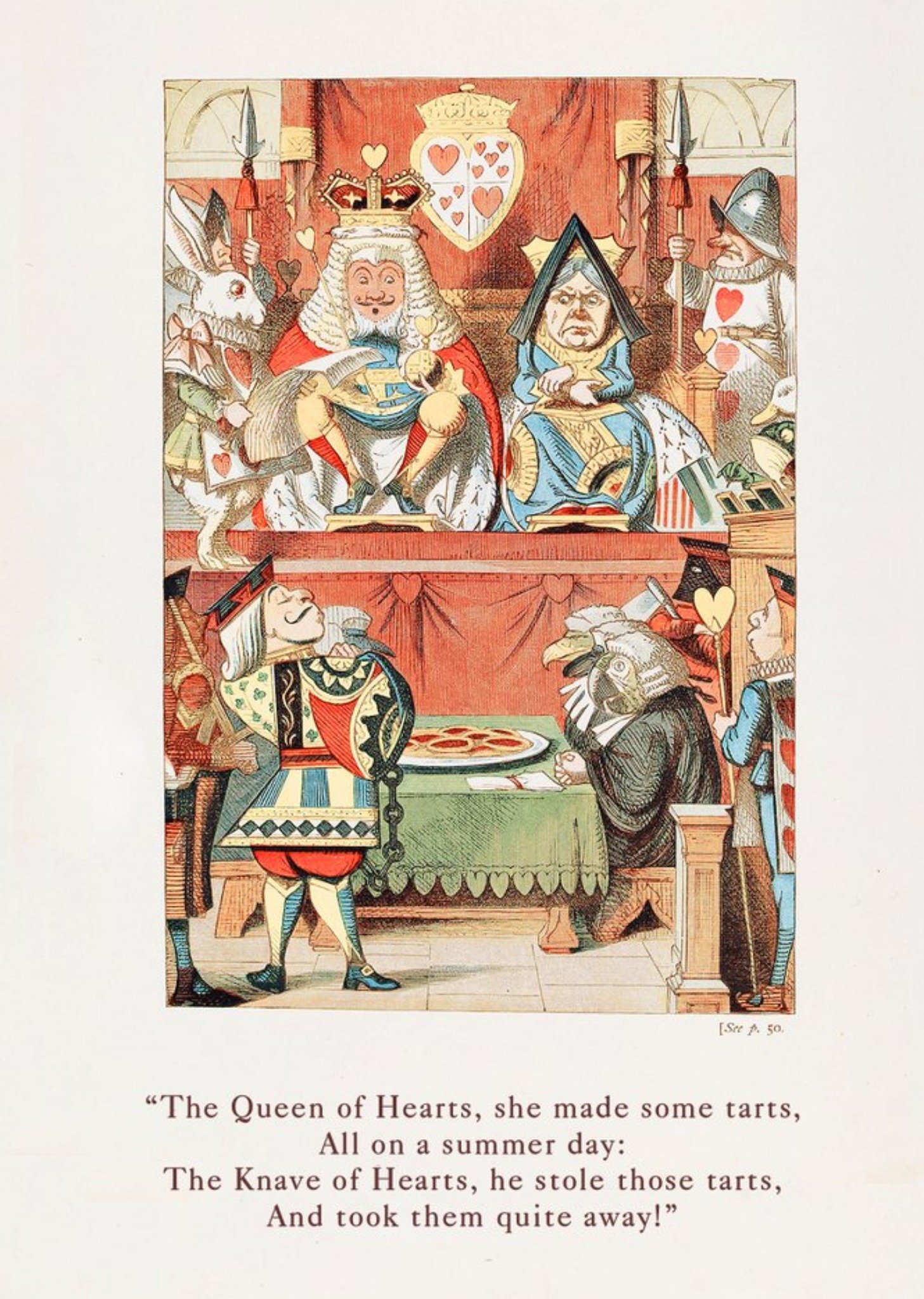 The V&a V&a Alice In Wonderland Illustration King And Queen Card Ecard