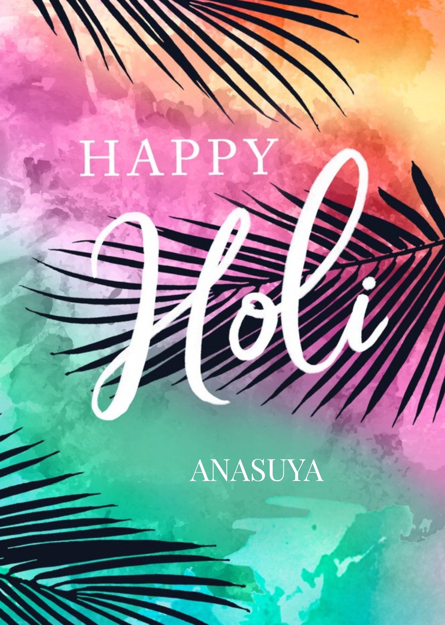 Okey Dokey Design Okey Dokey Tropical Happy Holi Card Ecard