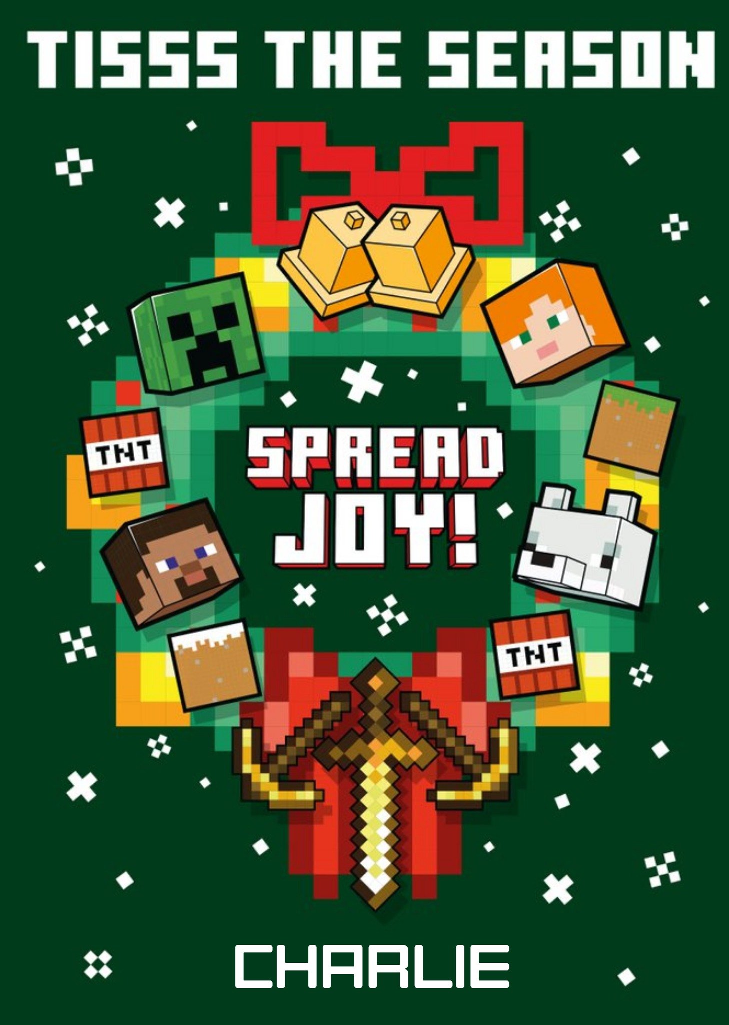 Minecraft Tis The Season Christmas Card Ecard