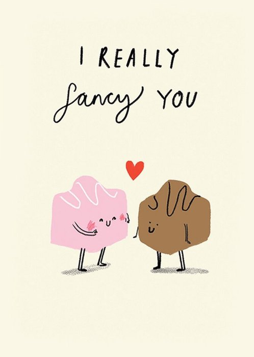 Funny Illustrated French Fancies Valentine's Day Card