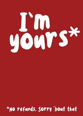 Funny Typographic No Refunds Valentines Day Card