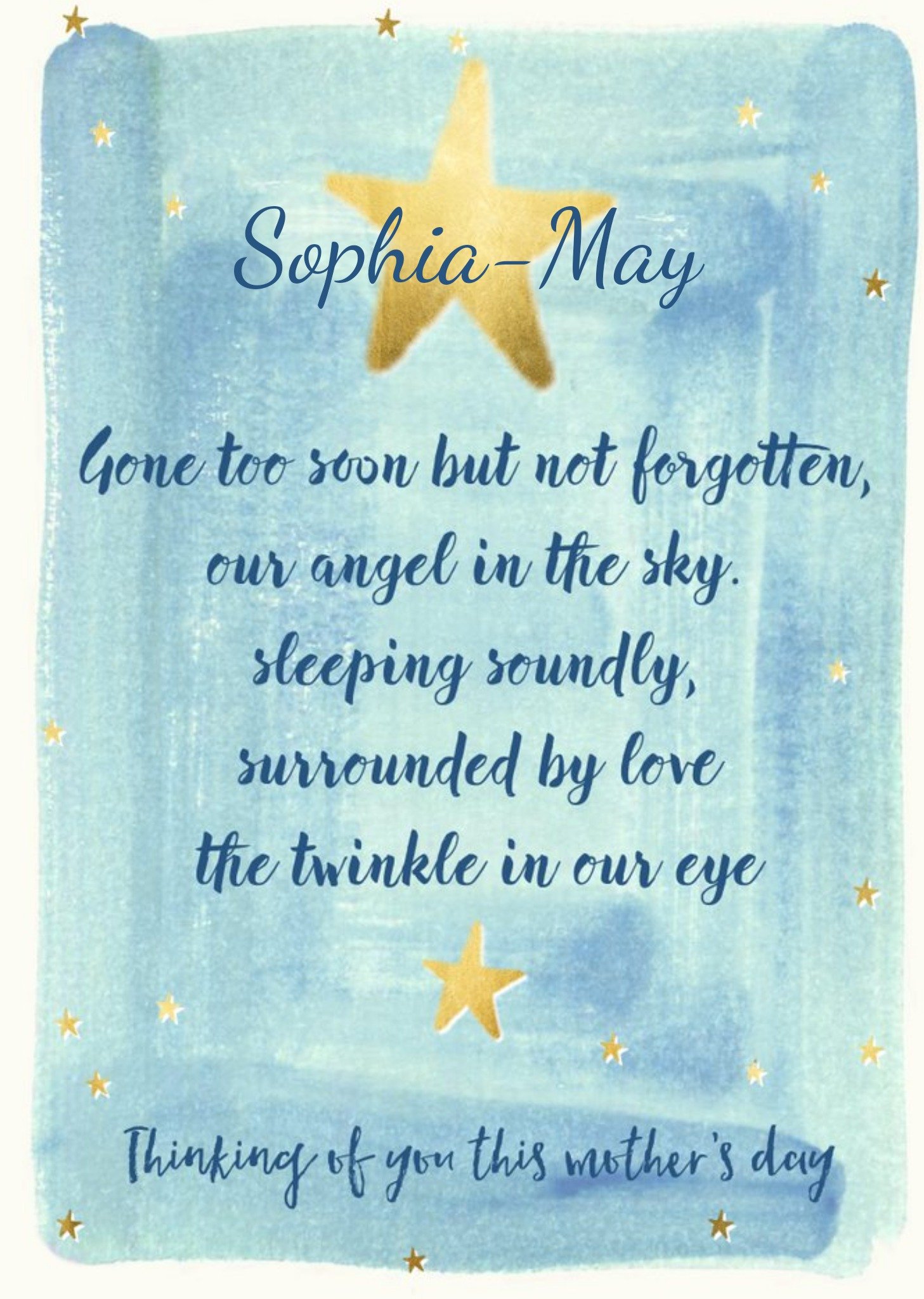 Sentimental Message On A Watercolour Background Mother's Day Card Ecard