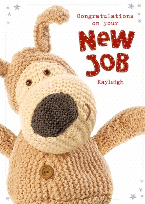 Boofle Congratulations New Job Personalised Card
