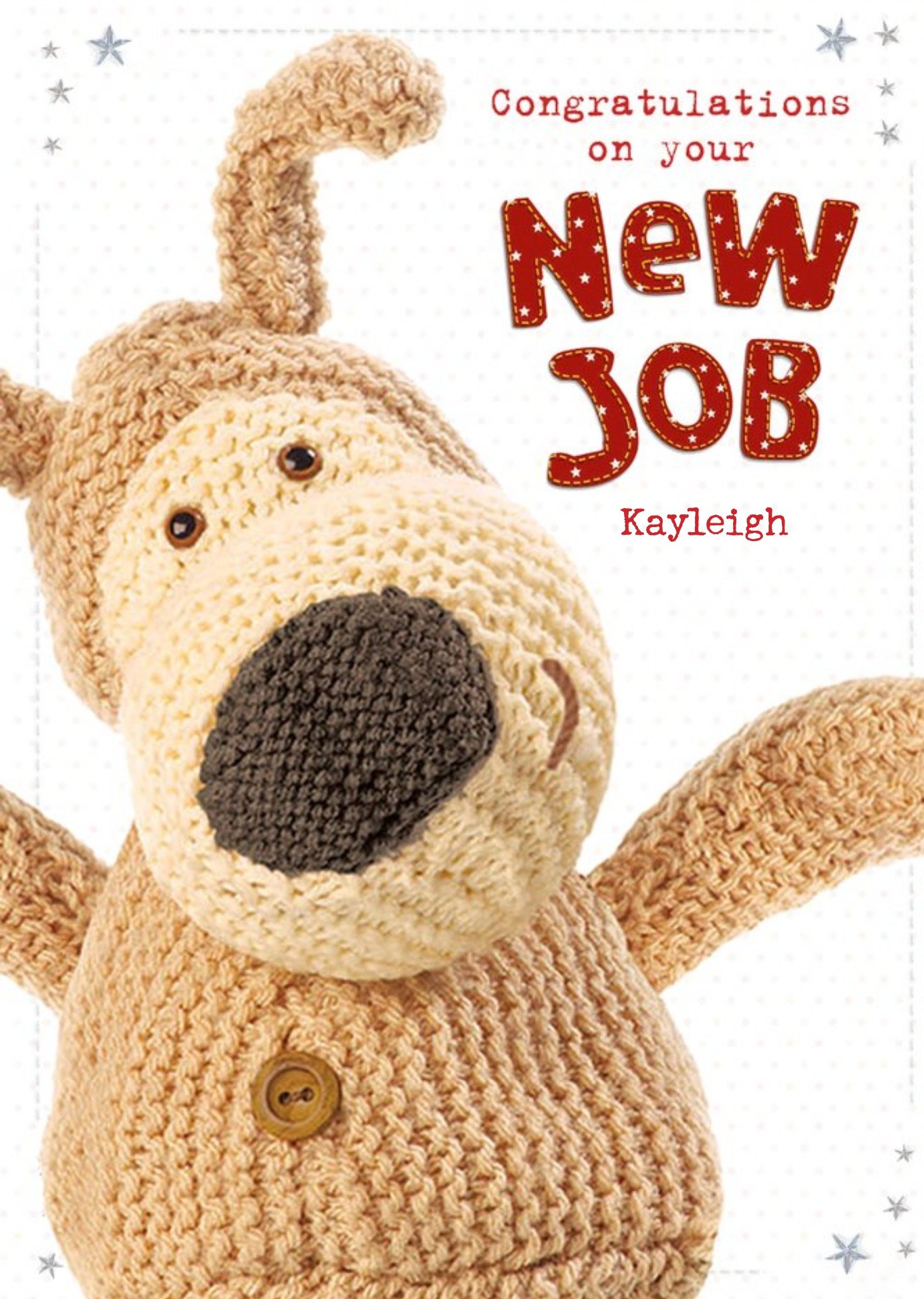 Boofle Congratulations New Job Personalised Card, Large