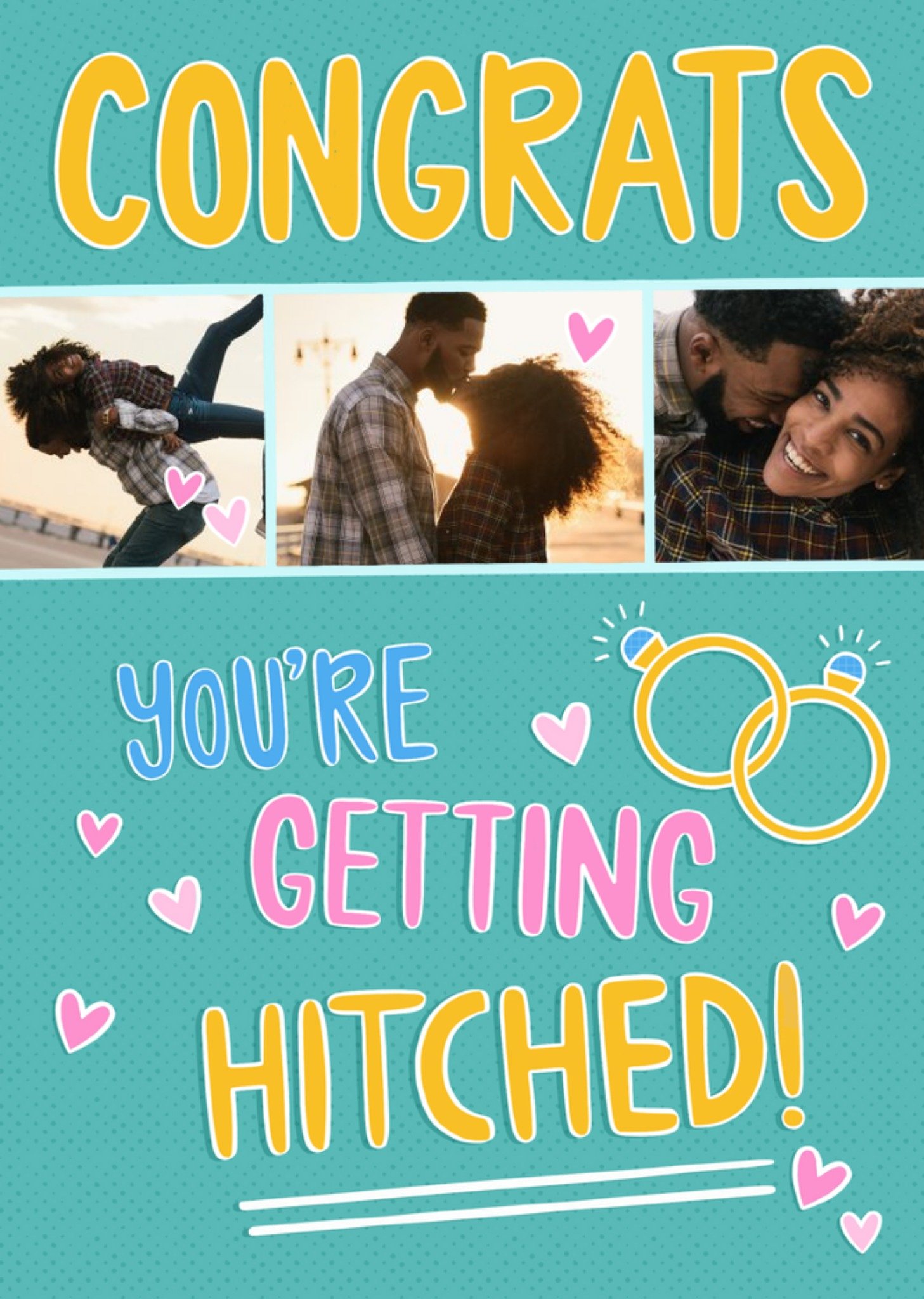 Friends Damien Barlow Photo Upload Congratulations Engagement Card