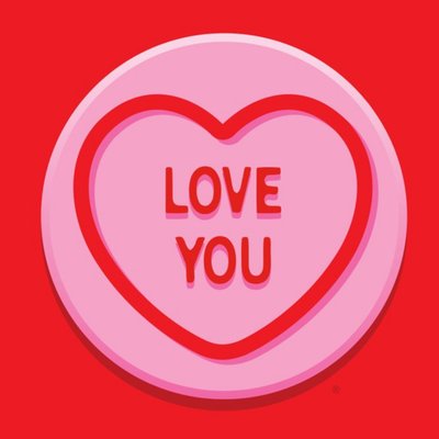 Swizzels Pink Love Heart Love You Valentine's Day Card