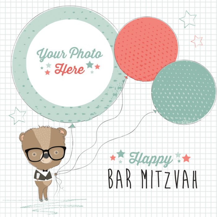 Photo Upload Happy Bar Mitzvah Card