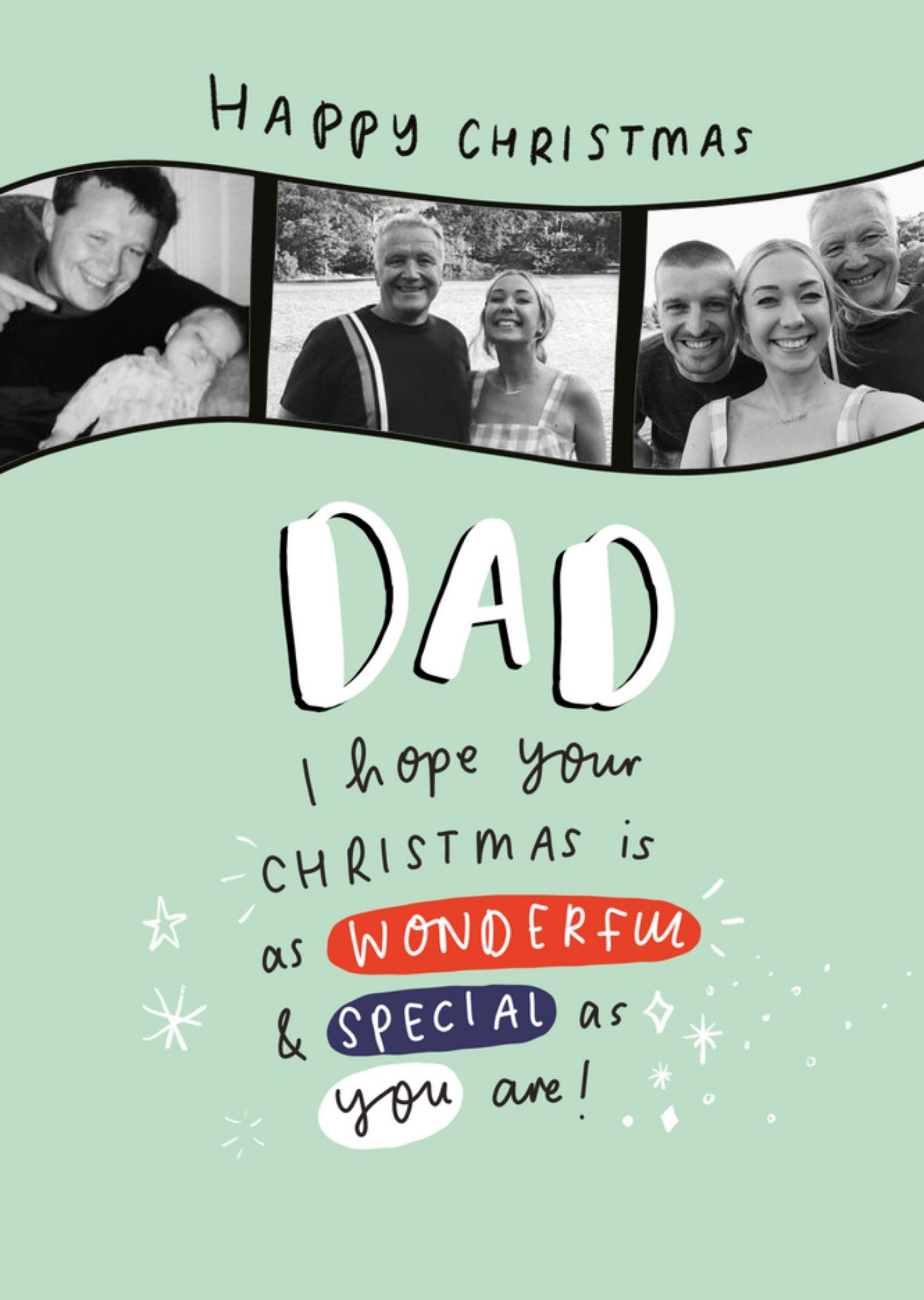 Emily Coxhead's The Happy News Happy Christmas Dad Photo Upload Card Ecard