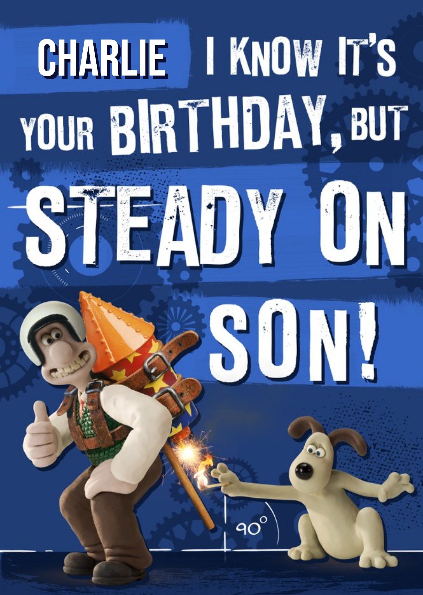 Wallace And Gromit Birthday Card For Your Son, Large
