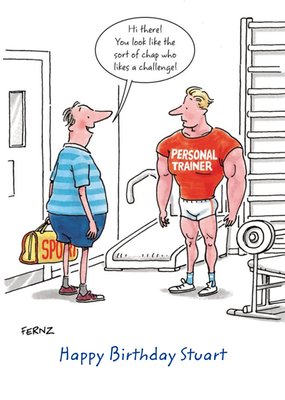 Funny Personal Trainer Birthday Card
