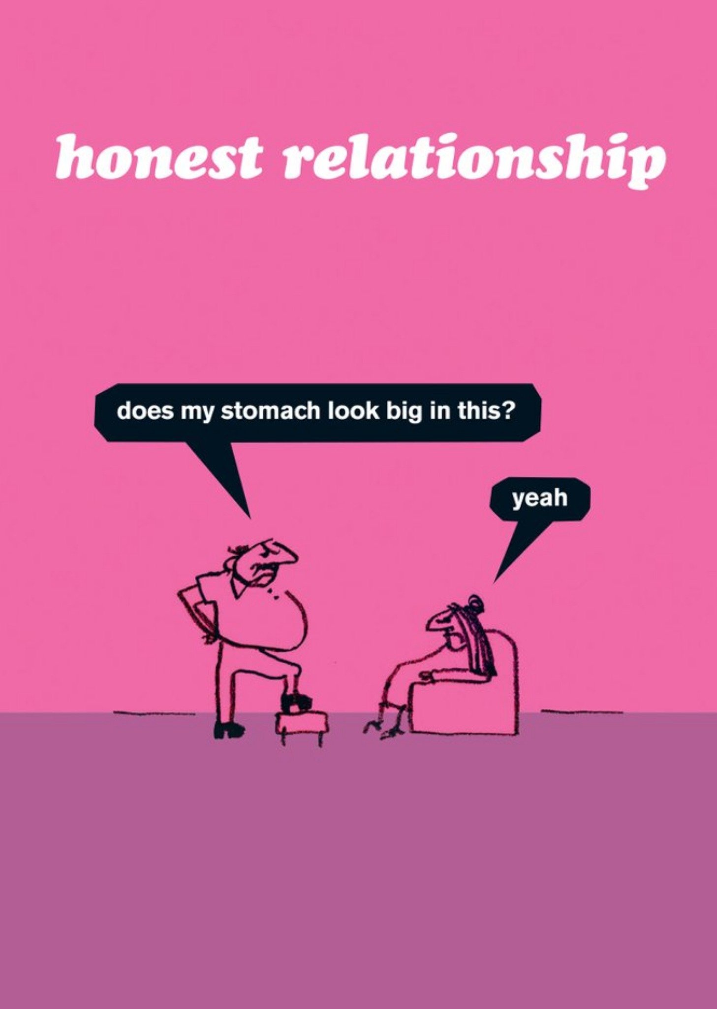 Brainbox Candy Cheeky Honest Relationship Card, Large