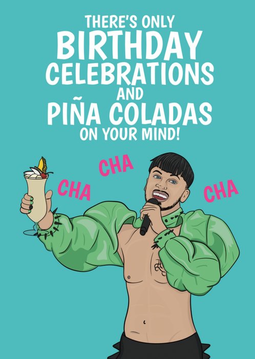 Birthday Celebrations and Pina Coladas Card
