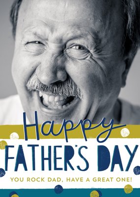 Bright & Bold Type Happy Father's Day Photo Card