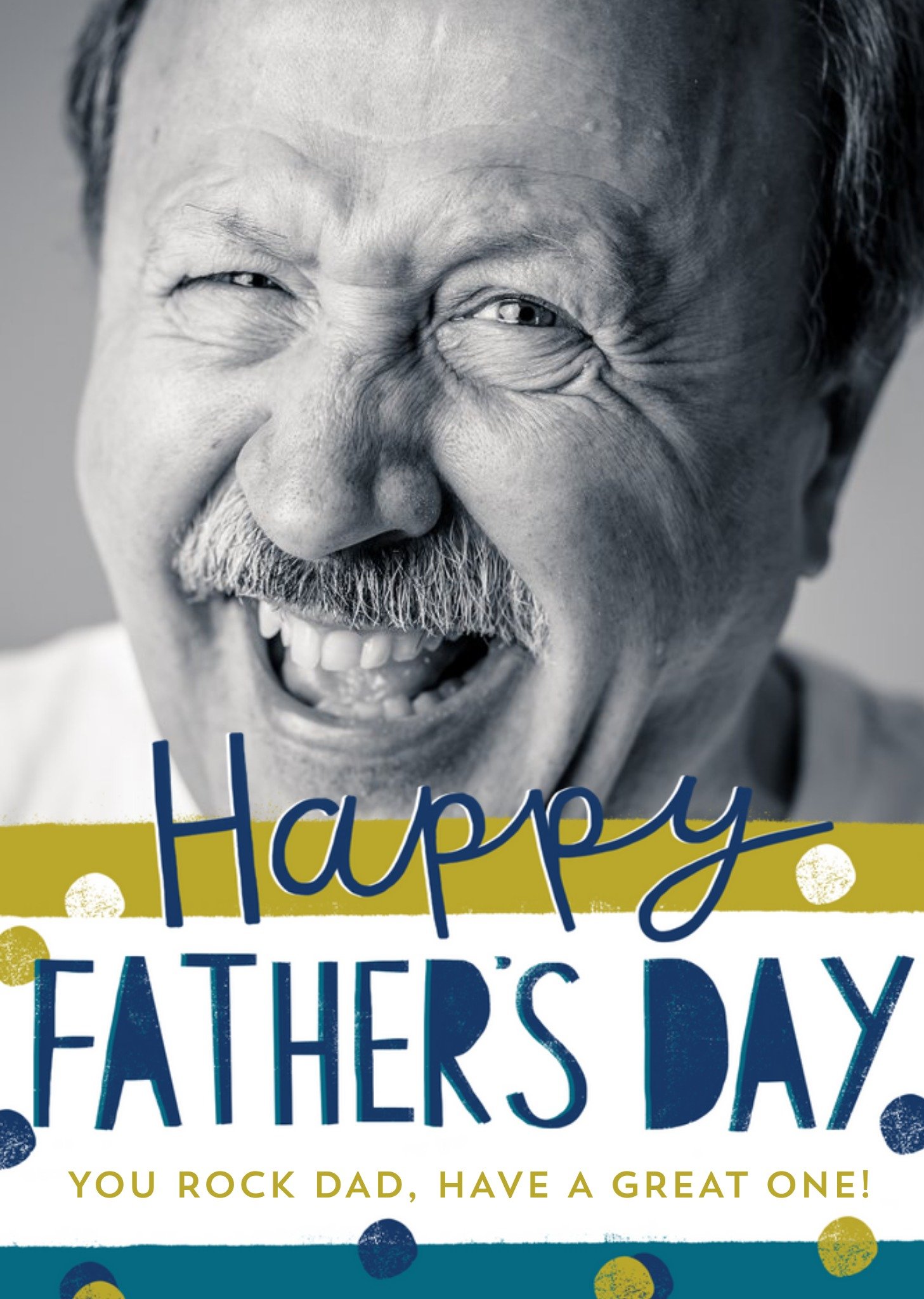 Bright & Bold Type Happy Father's Day Photo Card