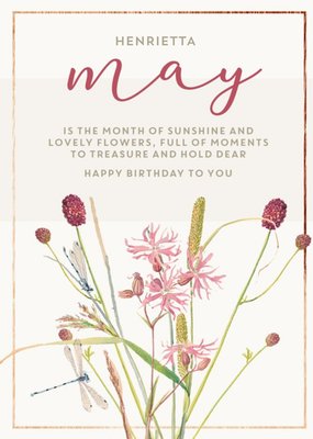 Edwardian Lady On Your May Birthday Card
