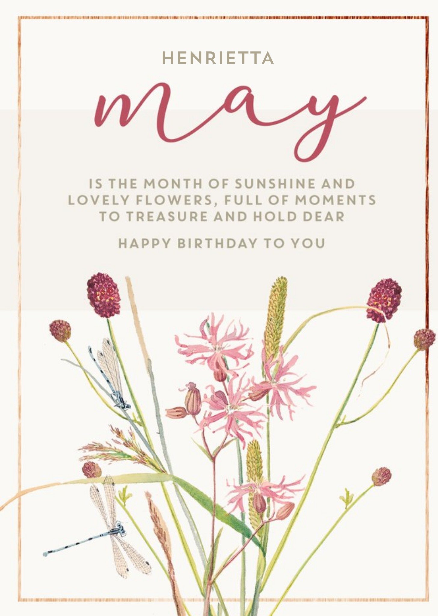 Edwardian Lady On Your May Birthday Card Ecard