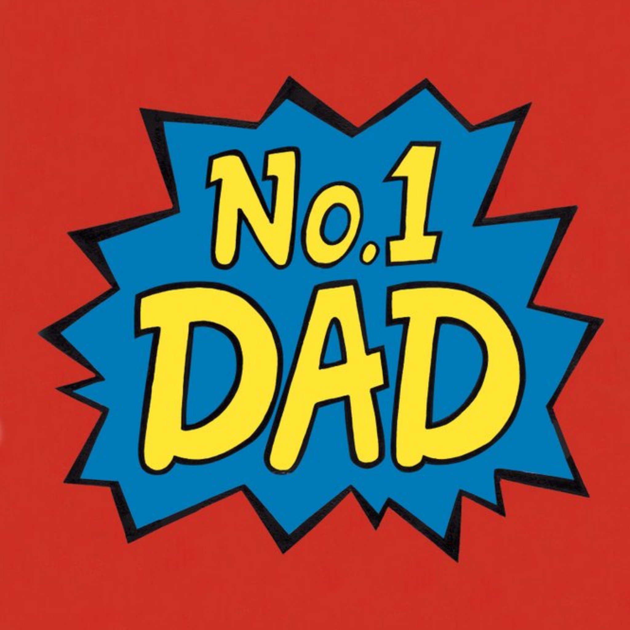 Father's Day Card - Number 1 Dad, Square