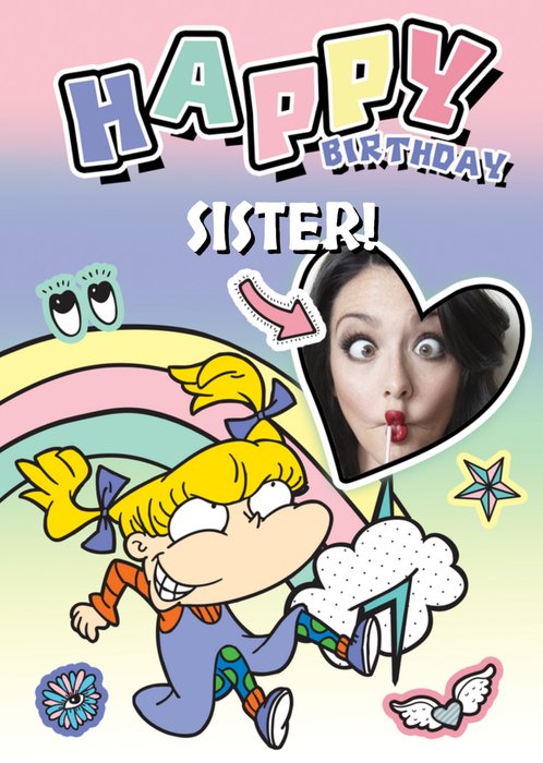 Rugrats Angelica Photo Upload Sister Birthday Card